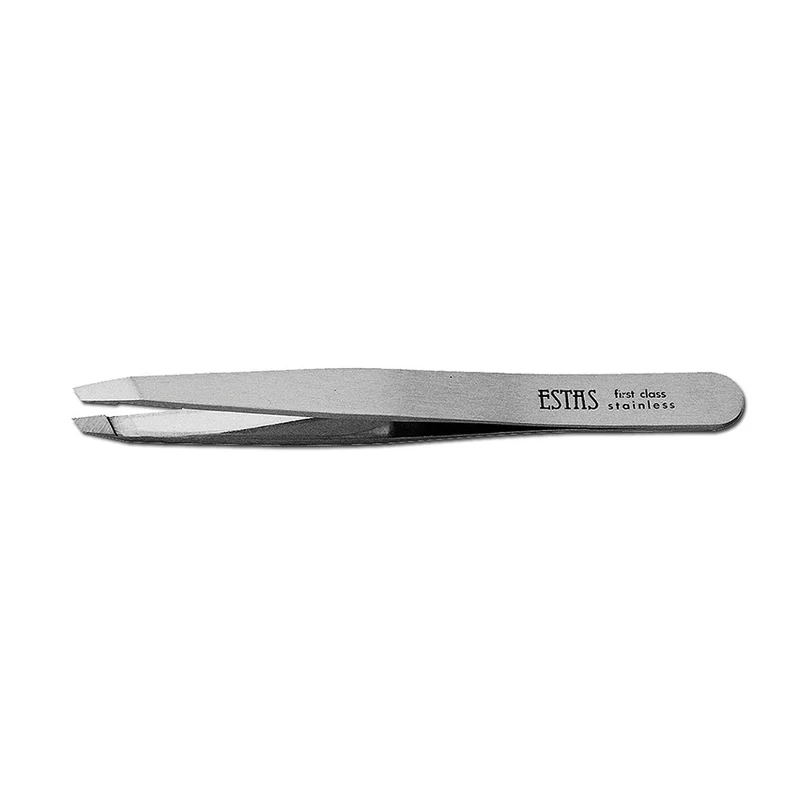 Pinzetta sopracciglia acciaio inox taglio obliquo Estas 34155