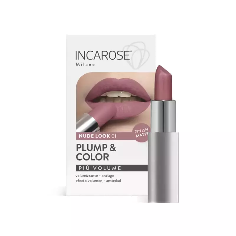 Rossetto Plump & Color Piu Volume Incarose 01