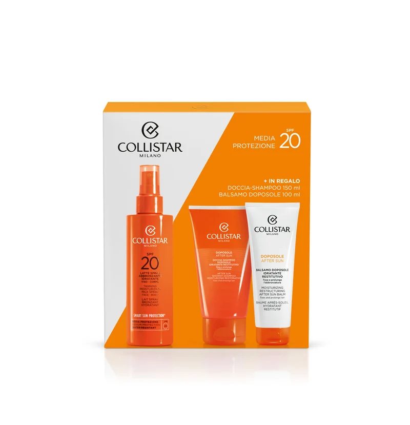 Latte Spray Abbronzante Idratante Viso e corpo SPF20 Cofanetto