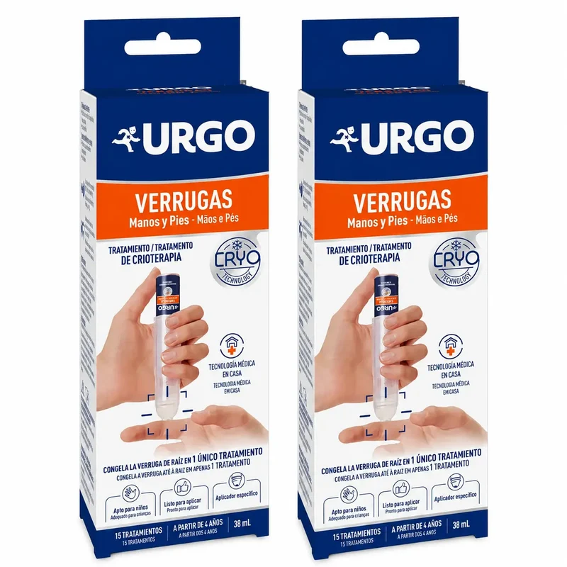 Urgo Warts Cryotherapy – 38 ml bottle, 15 treatments, pack of 2