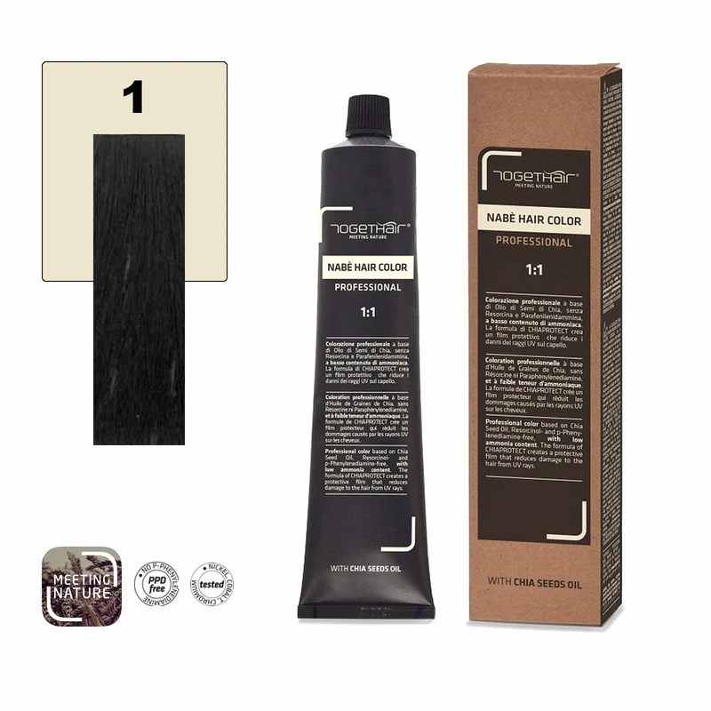 Nabe’ Hair Color Vegan nr.1 Nero Togethair 100 ml