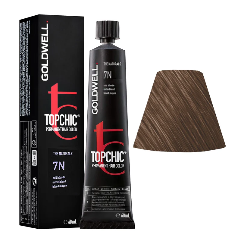 Goldwell Topchic Tube 7N Medium Blonde 60ml - colore permanente in tubo