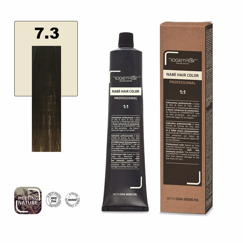 Nabe’ Hair Color Vegan nr. 7.3 Biondo Dorato Togethair 100 ml