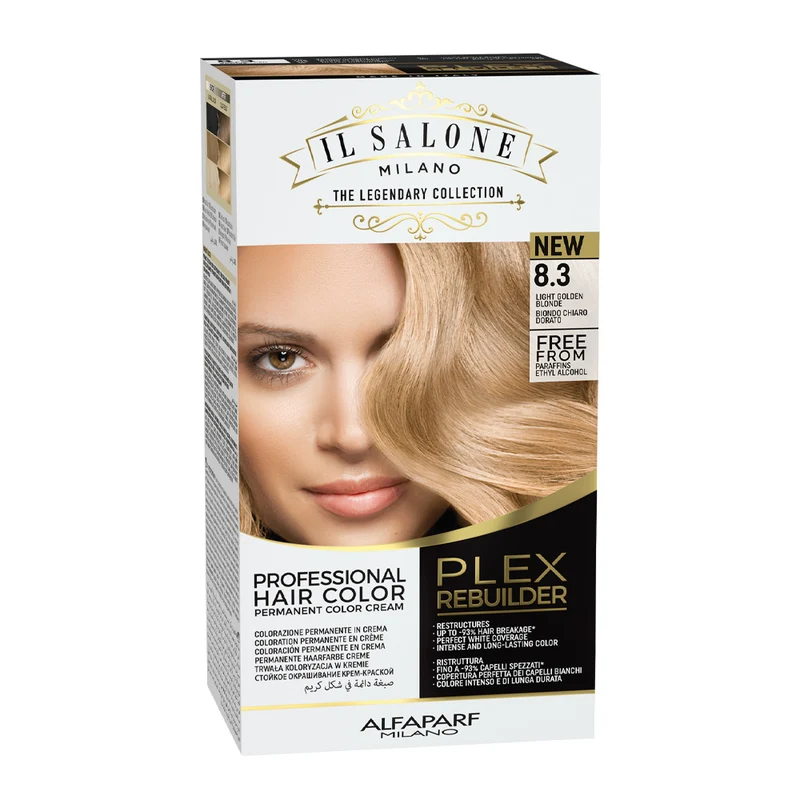 Alfaparf Milano Il Salone Plex Rebuilder Color Kit 8.3 - colorazione permanente in crema