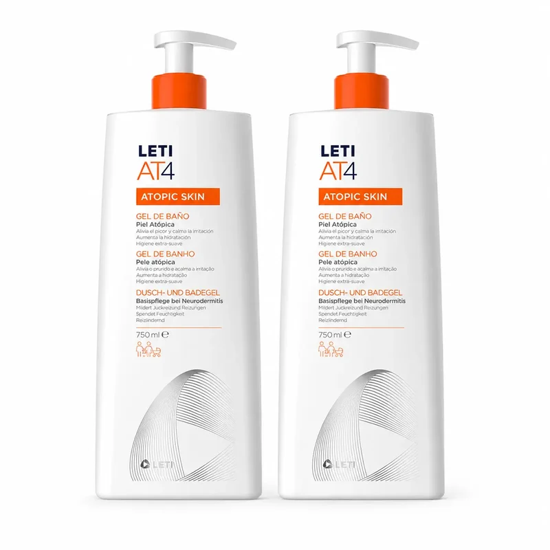 Leti AT4 Dermo-Oily Bath Gel 750 ml pack 2