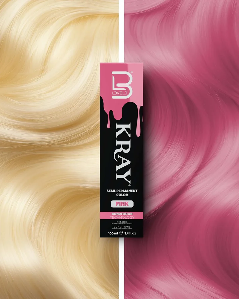 Kray Color Semi Permanente per Capelli L3VEL3 Pink 100 ml