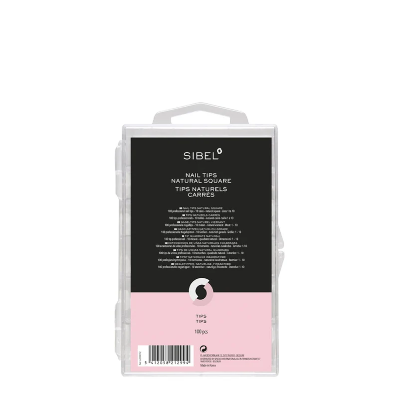 Sibel Nail Tips Quadrati 100 pc - tips naturali