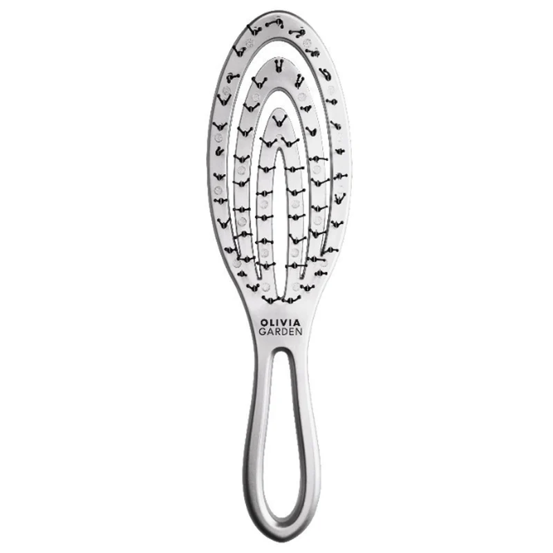Spazzola Ovale Piccola Holiday Frozen Olivia Garden Argento Metal