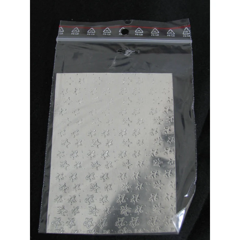 Sfoglia decoro per nail art argentata cod. QS_3003