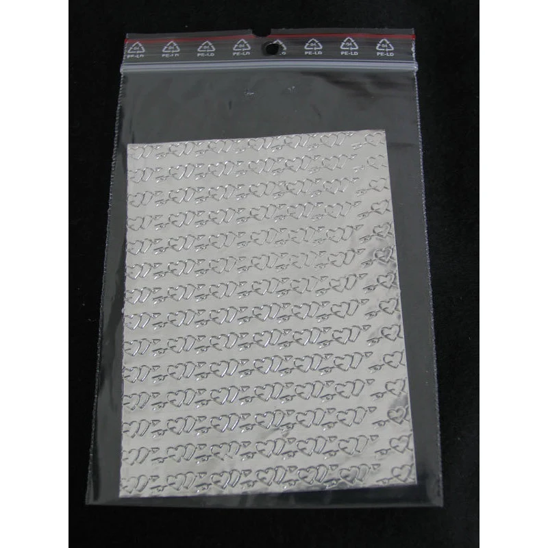 Sfoglia decoro per nail art argentata cod. QS_2983