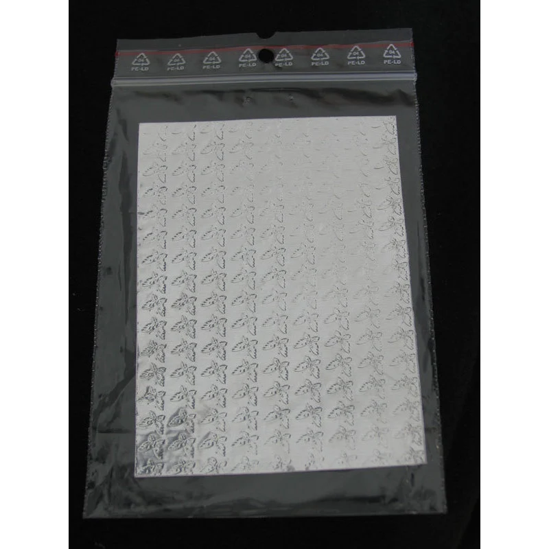 Sfoglia decoro per nail art argentata cod. QS_2986