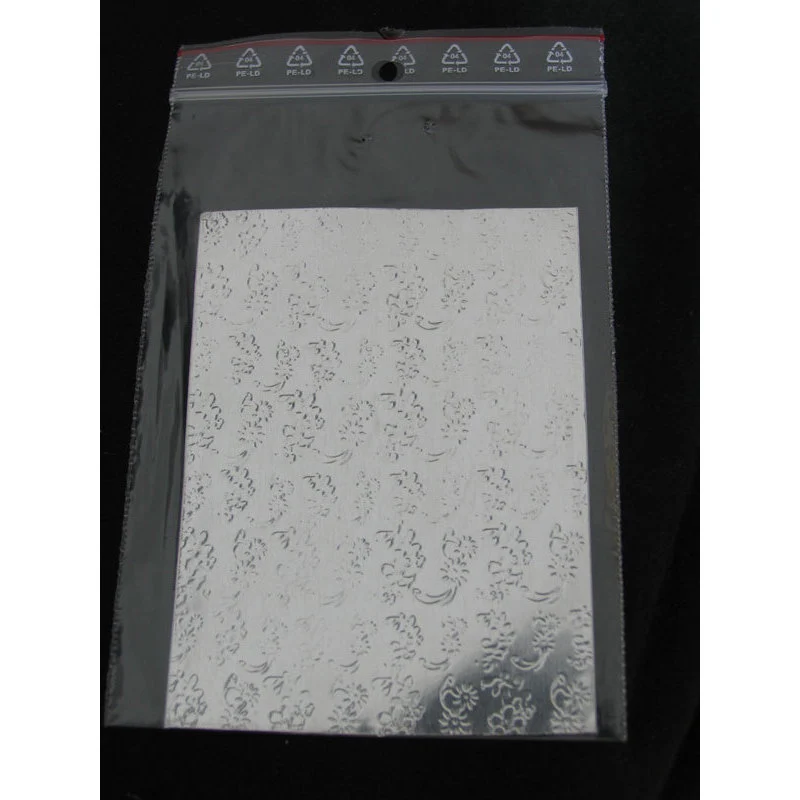 Sfoglia decoro per nail art argentata cod. QS_2990