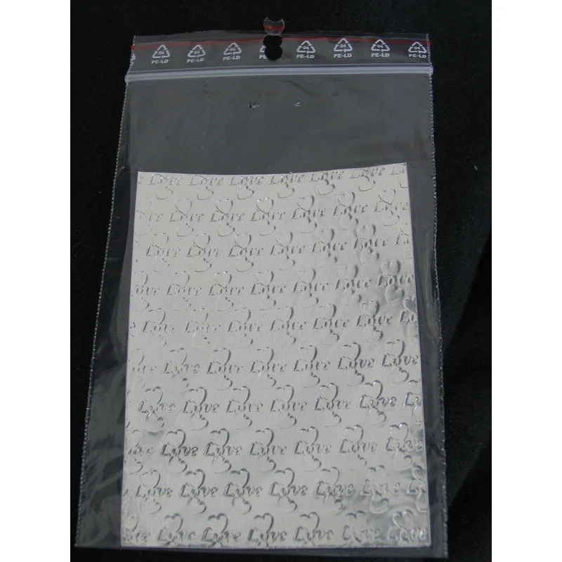 Sfoglia decoro per nail art argentata cod. QS_3010