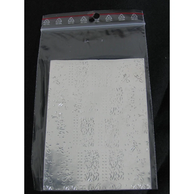 Sfoglia decoro per nail art argentata cod. QS_3007