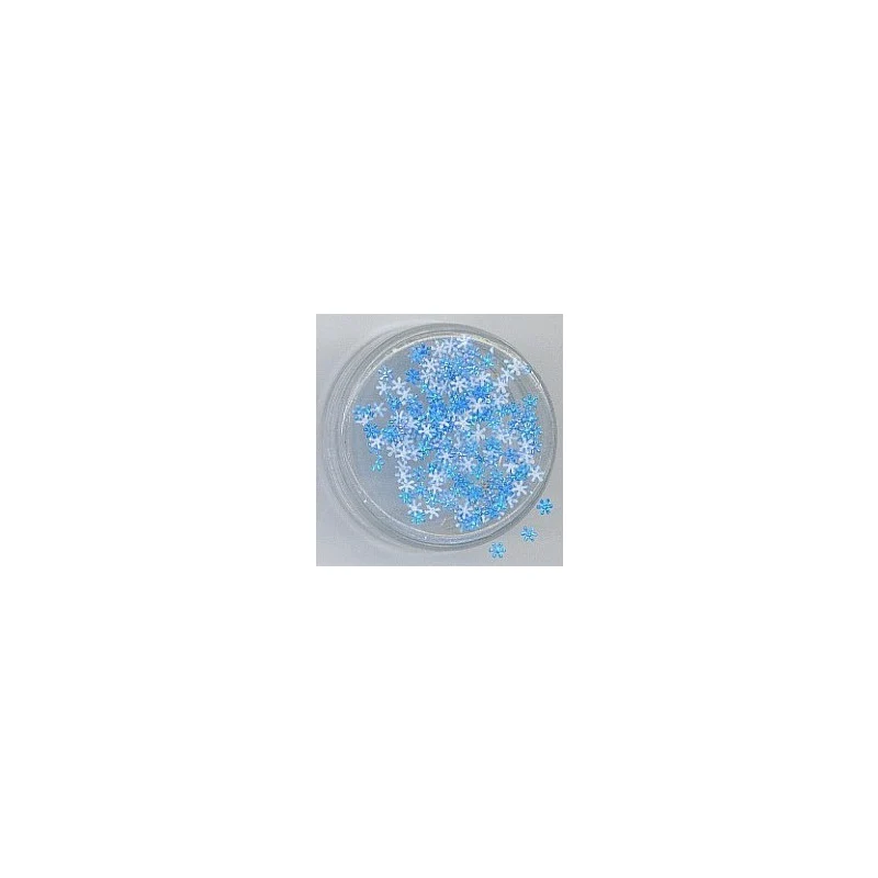 Decori unghie mini fiori a rilievo bombati azzurri LP