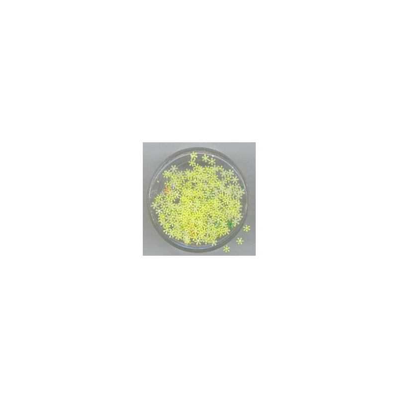 Decori unghie mini fiori a rilievo bombati giallo limone LP