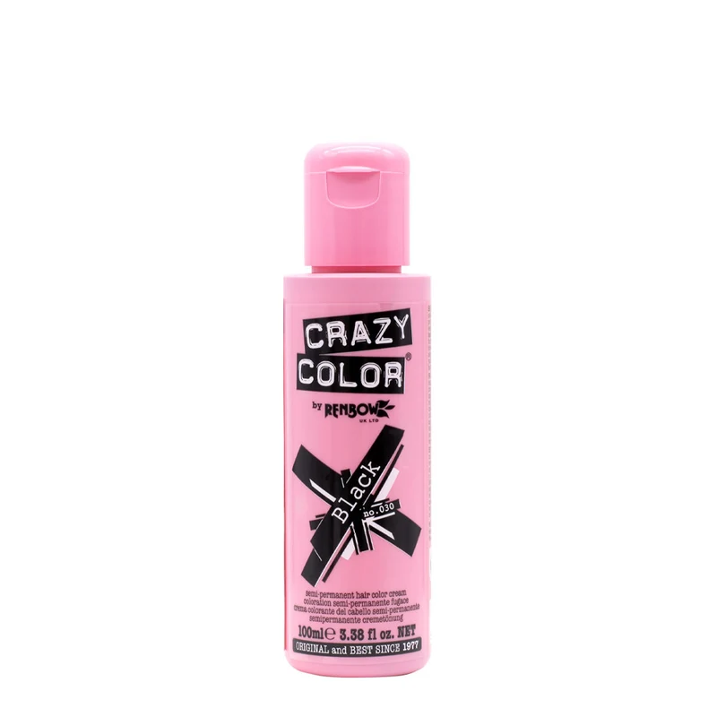 Crazy Color Black no 030 100ml - crema colorante nera