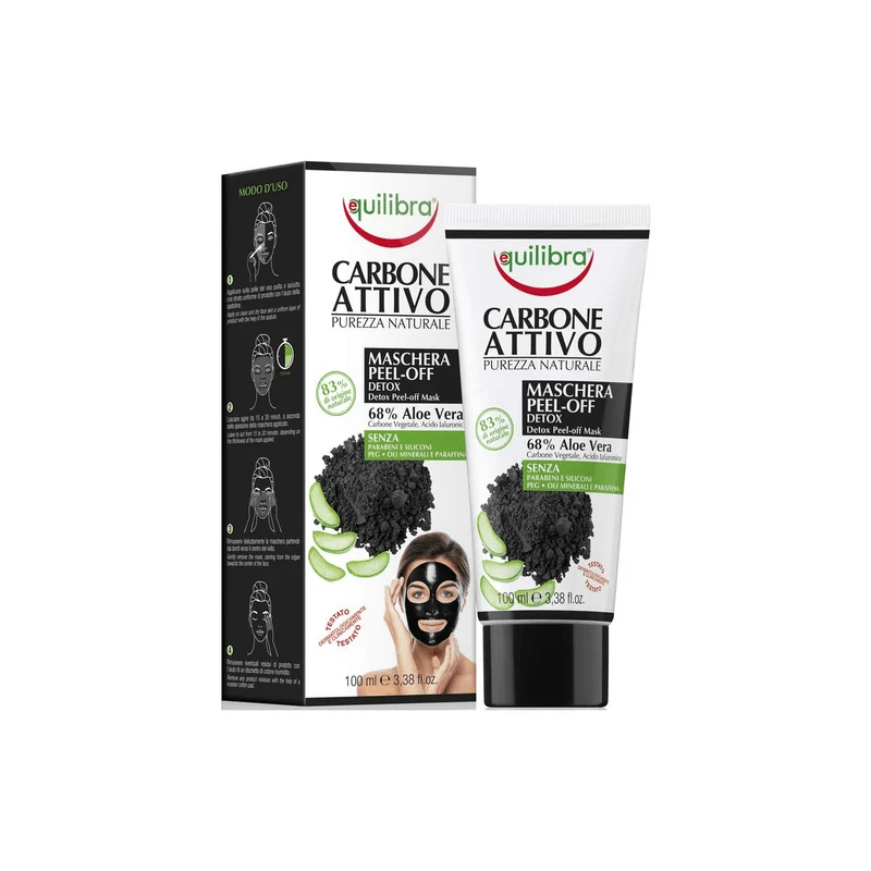 Maschera Peel-Off Carbone Attivo