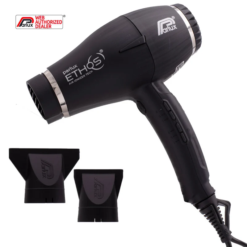 Parlux Ethos Air Ionizer Tech Black- asciugacapelli