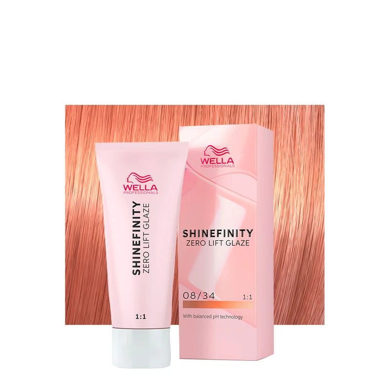 Wella Shinefinity Spicy Ginger 08/34 Biondo Chiaro Dorato Rame 60ml - colore demi-permanente