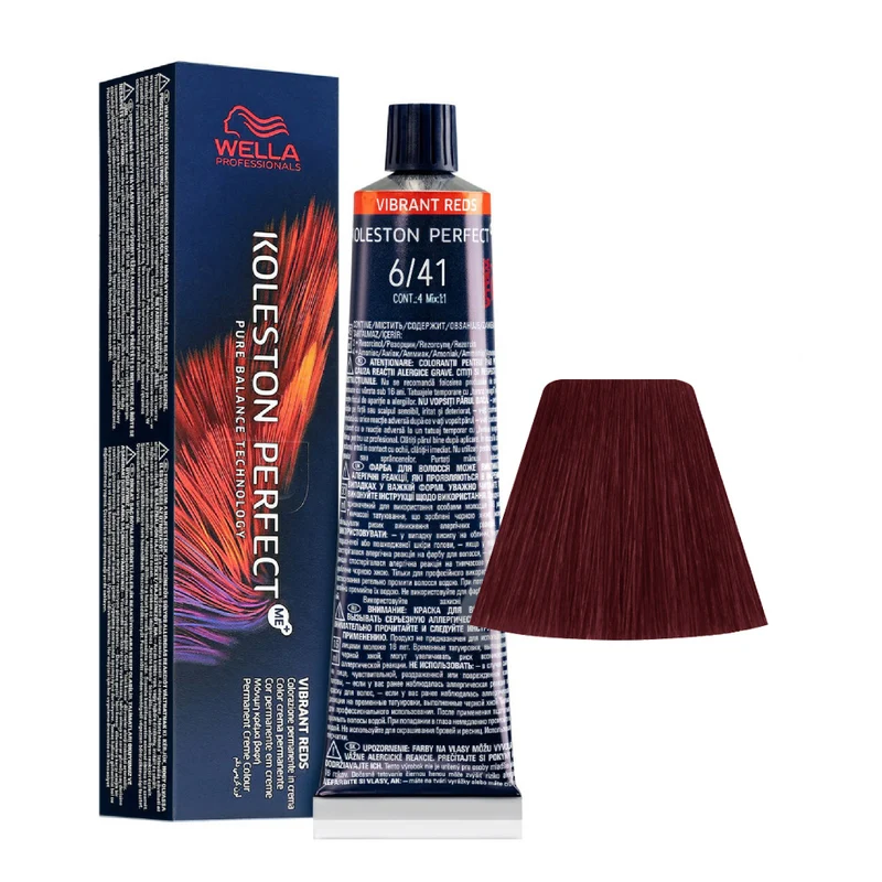 Wella Koleston Perfect Me+ Vibrant Reds 6/41 Biondo Scuro Rame Cenere 60ml - colorazione permanente