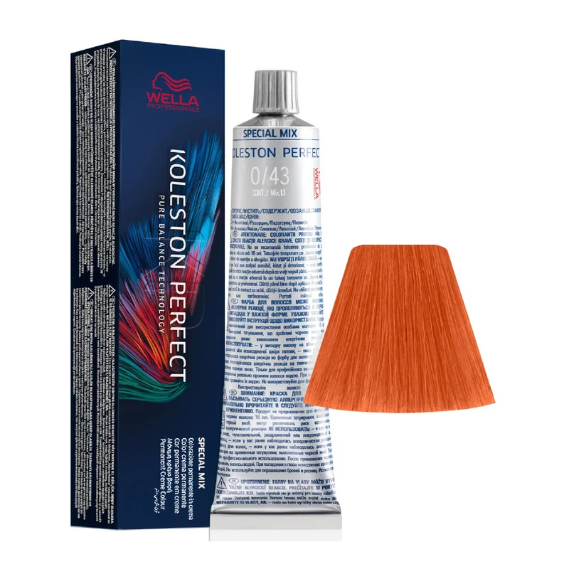 Wella Koleston Perfect Me+ Special Mix 0/43 Rame Dorato 60ml - colorazione permanente