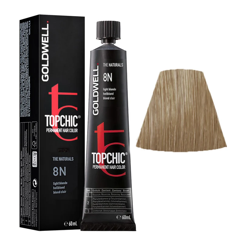 Goldwell Topchic Tube 8N Light Blonde 60ml - colore permanente in tubo