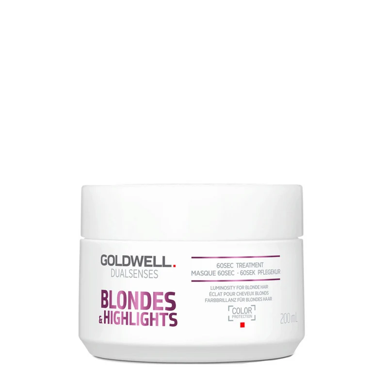 Goldwell Dualsenses Blonde & Highlights Anti-Yellow 60Sec Treatment 200ml - trattamento antigiallo per capelli colorati