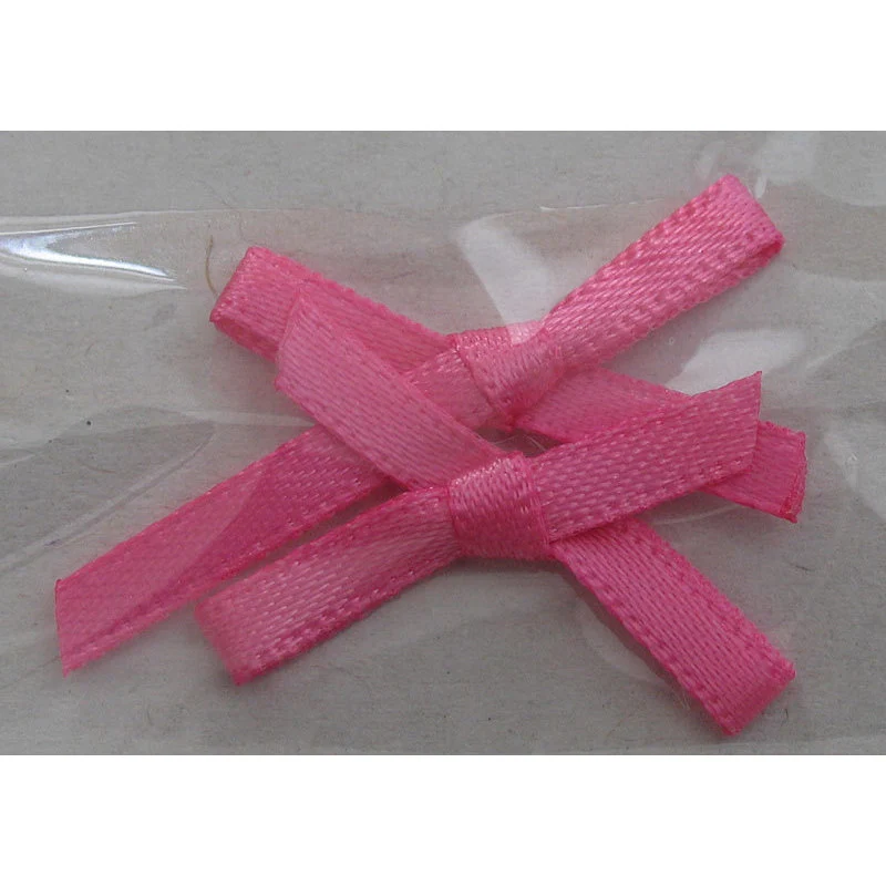 Decoro fiocco sottile di stoffa rosa
