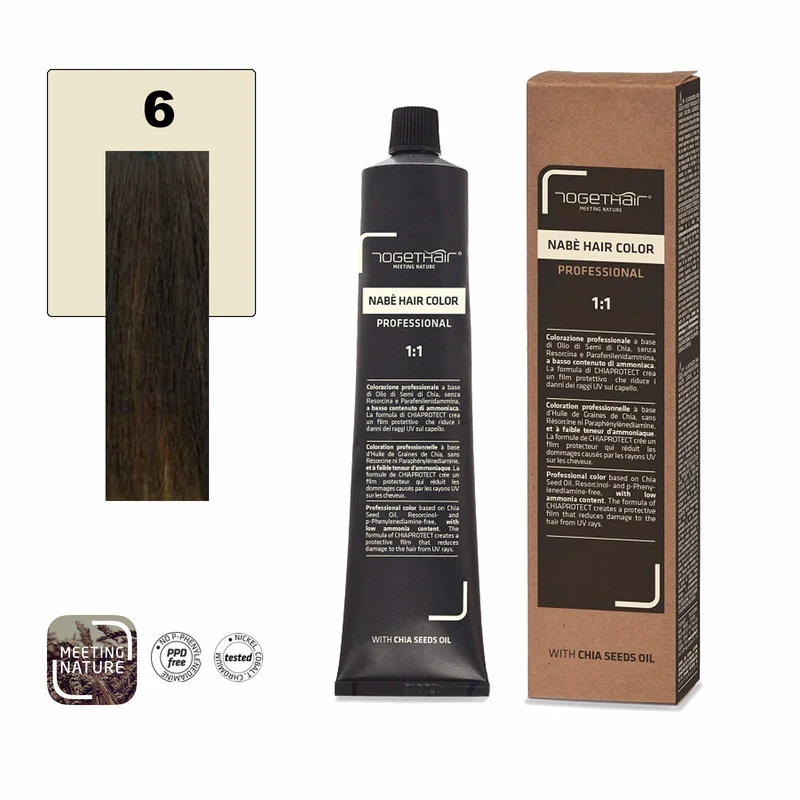 Nabe’ Hair Color Vegan nr. 6 Biondo Scuro Togethair 100 ml