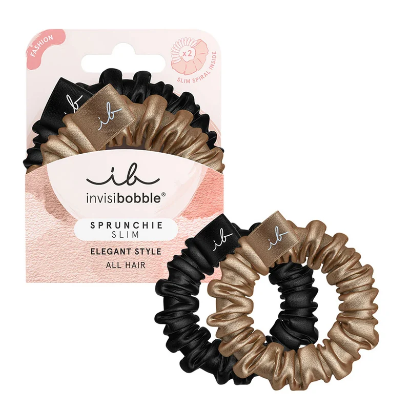 Invisibobble Sprunchie Slim True Golden 2 pz - scrunchies per capelli fini