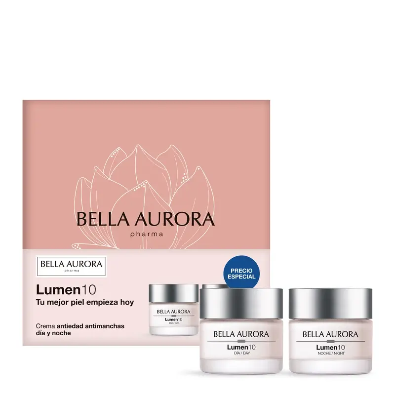 Bella Aurora Pack Lumen10 - Ritual For Spots, Wrinkles And Dullness, 50 + 50 ml
