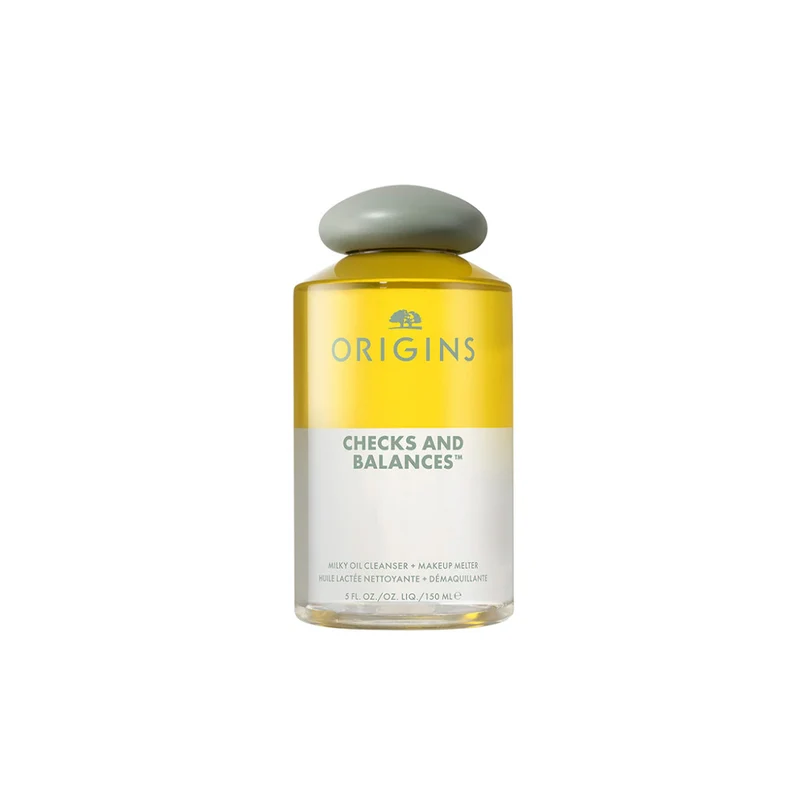 Checks and balances milky oil cleanser