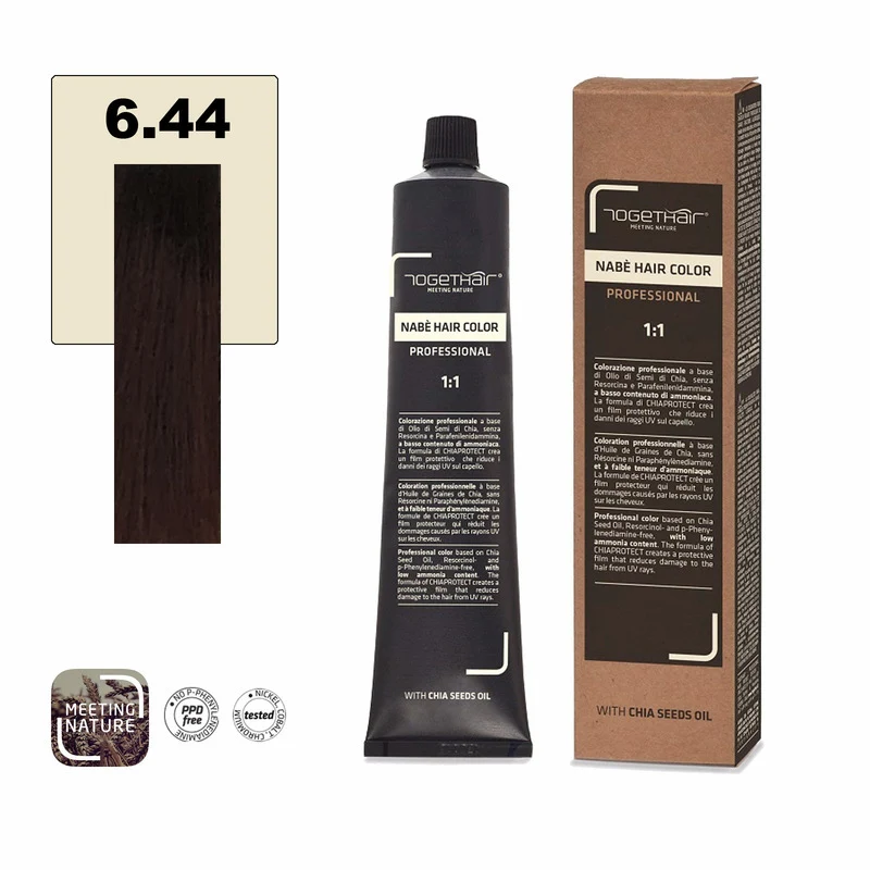 Nabe’ Hair Color Vegan 6.44 Biondo Scuro Rame Intenso Togethair 100 ml