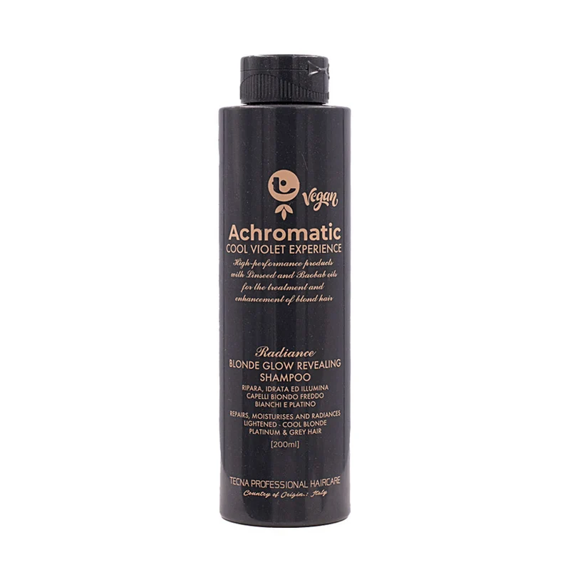 Tecna Achromatic Blonde Glow Revealing Shampoo 200ml - shampoo antigiallo
