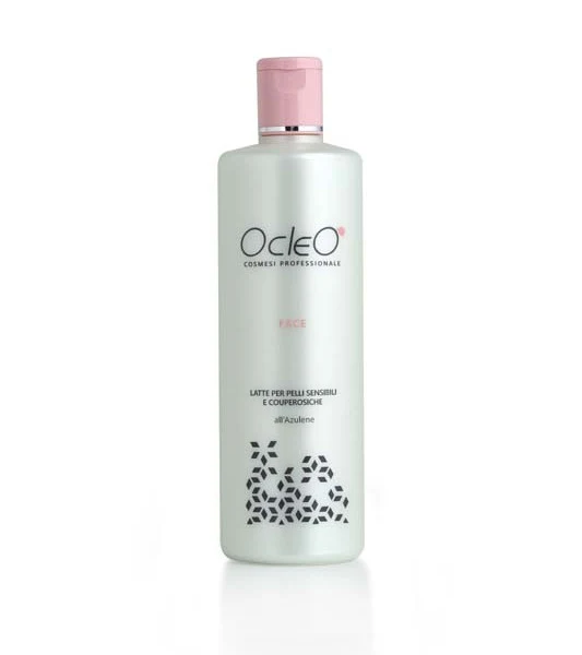 Latte Detergente pelli sensibili Couperosiche Azulene Ocleo 500 ml
