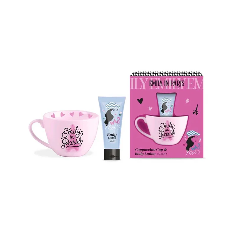 Emily in Paris Cappuccino Cup & Body Lotion Kit