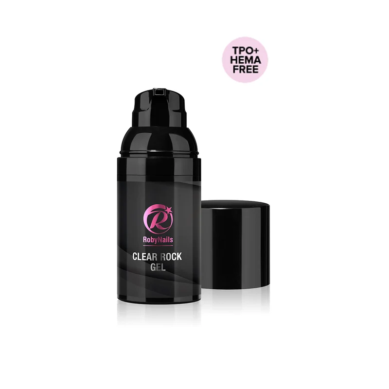 Gel per Unghie Clear Rock 30 ml Roby Nails conf. Nera