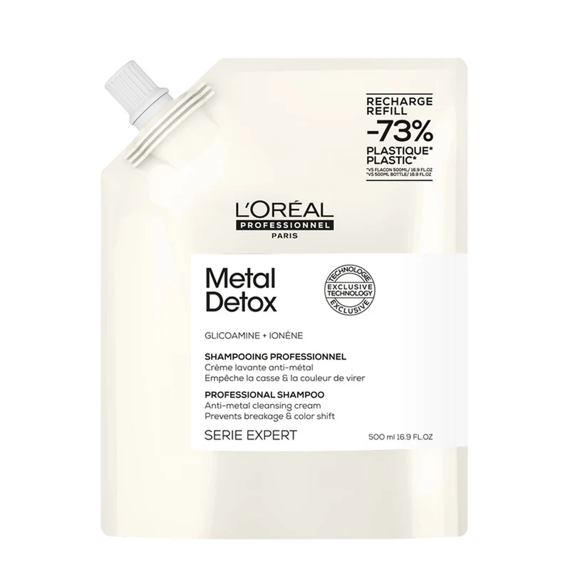 L'Oreal Professionnel Paris Serie Expert Metal Detox Shampoo Refill 500ml - eco-ricariche shampoo purificante