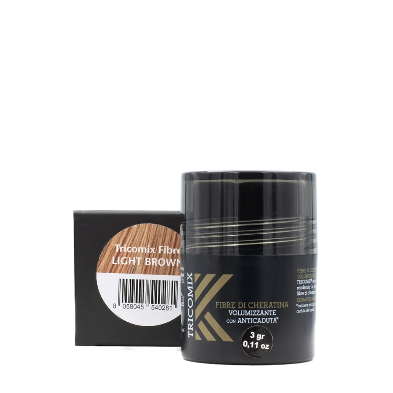 Tricomix Fibre Di Cheratina Light Brown 3gr - fibre di cheratina volumizzanti con anticaduta