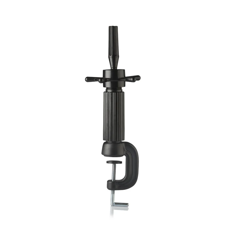 Supporto Testastudio Nero Lungo con Morsetto