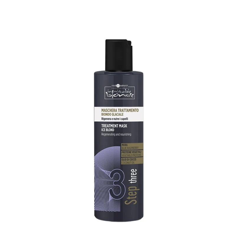Hair Company Inimitable Blonde Treatment Mask Ice Blond 200ml - maschera trattamento biondo glaciale