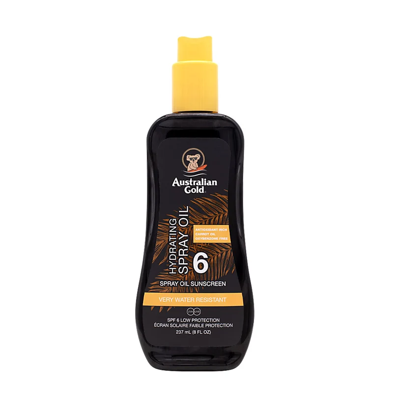 Australian Gold Spf 6 Hydrating Spray Oil Sunscreen 237ml - olio spray protezione solare
