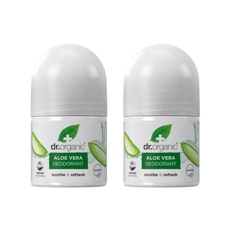 Dr.Organic Aloe Vera Deodorant, 2X50 Ml