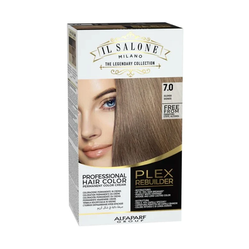 Alfaparf Milano Il Salone Plex Rebuilder Color Kit 7.0 Biondo - colorazione permanente in crema