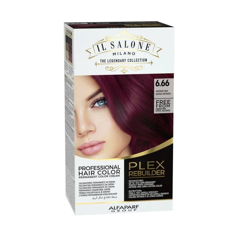 Alfaparf Milano Il Salone Plex Rebuilder Color Kit 6.66 Rosso Intenso - colorazione permanente in crema
