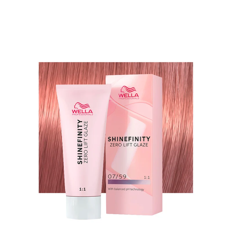 Wella Shinefinity Strawberry Wine 07/59 Biondo Medio Mogano Cendrè 60ml - colore demi-permanente