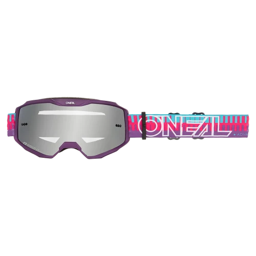 Mascherino O'NEAL B-10 STRIPED Junior Rosa Lente Silver Mirror