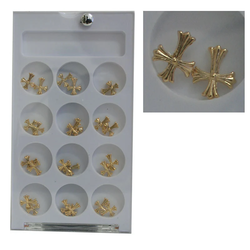 Decoro unghie Beauty nail Croce Oro Lucido Lunga ASN7