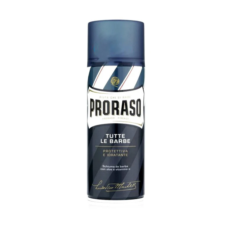 Schiuma da Barba Aloe e Vitamina E Proraso Linea Blu 400 ml.